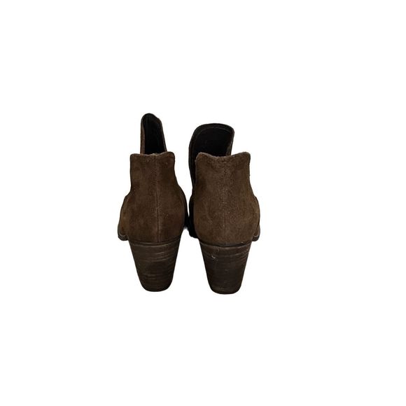 SZ 8.5M STEVE MADDEN ADELPHIE GENUINE Suede Ankle Boot / Bootie in Chestnut Brow - Picture 2 of 9